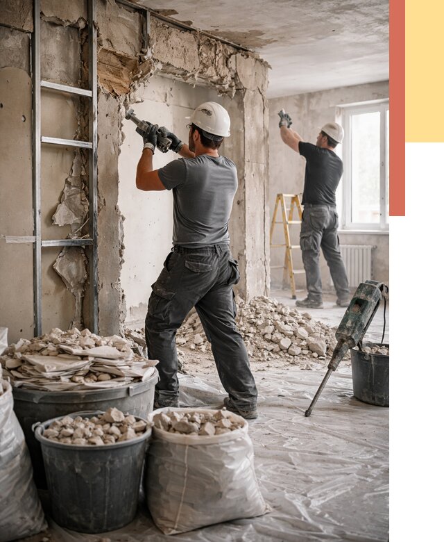 Демонтажные работы в Брянске от 2903 руб. — услуги и цена под ключ | ОТДЕЛОЧНИК-Бнк