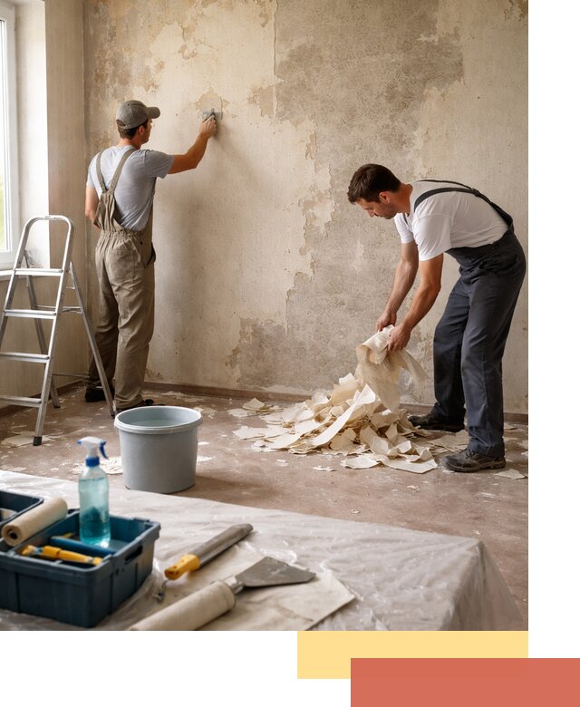 Снятие старых обоев в Брянске быстро и качественно