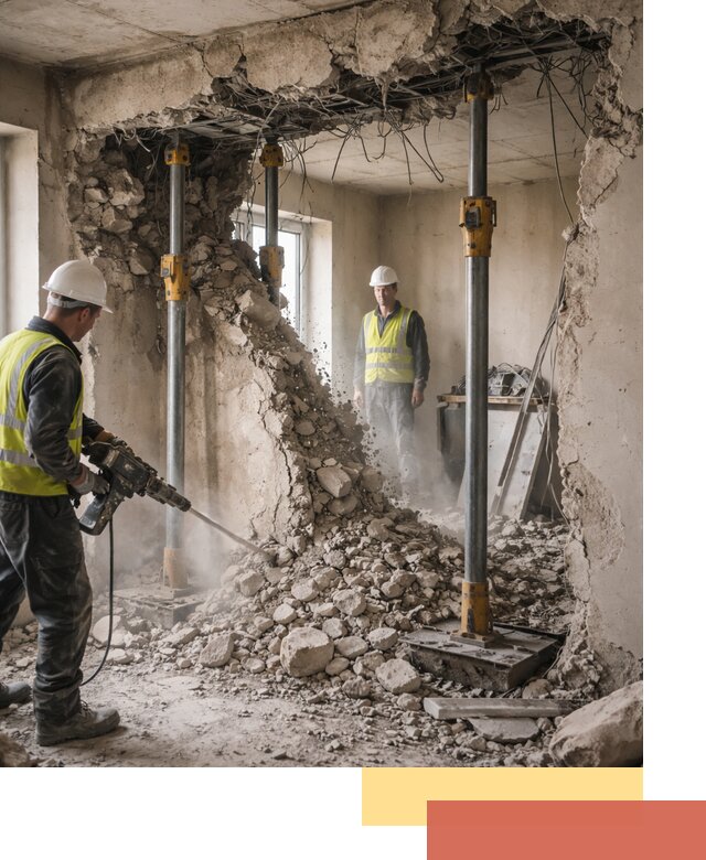 Снос несущих стен в Брянске с гарантией безопасности и качества