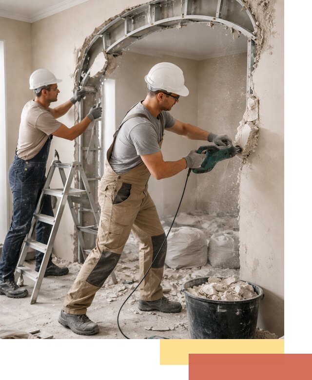 Демонтаж гипсокартонной арки в Брянске быстро и аккуратно