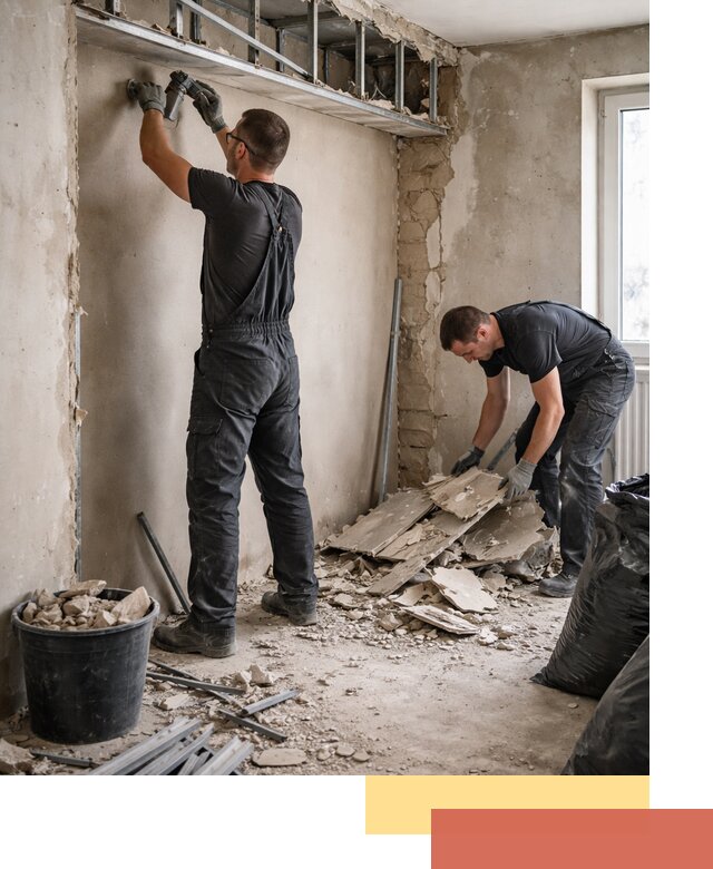 Демонтаж короба из гипсокартона в Брянске быстро и аккуратно