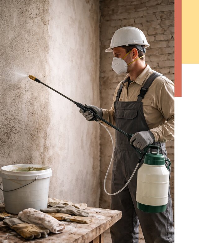 Антисептическая обработка стен в Брянске от 1290 руб. — быстро и недорого | ОТДЕЛОЧНИК-Бнк