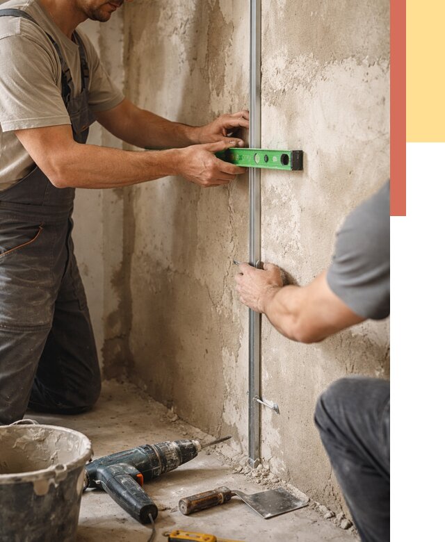 Установка штукатурных маяков в Брянске от 7526 руб. — быстро и недорого | ОТДЕЛОЧНИК-Бнк