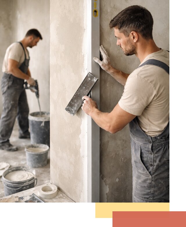 Выведение углов стен в Брянске: монтаж и оштукатуривание