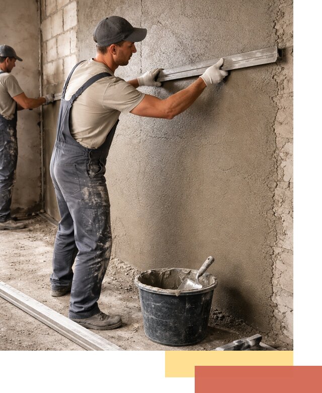 Штукатурка стен цементно-песчаная в Брянске профессионально