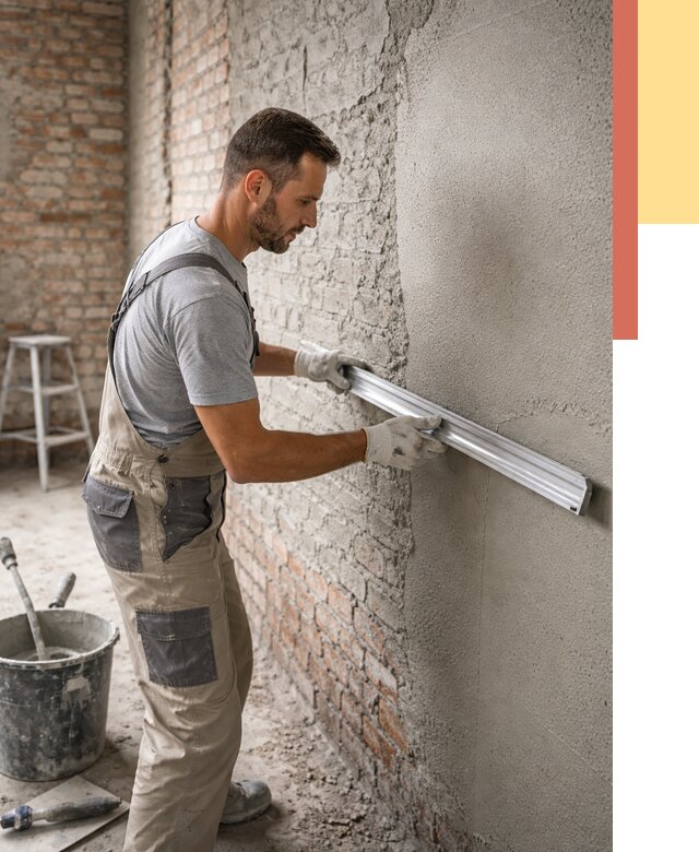 Штукатурка кирпичных стен в Брянске от 4838 руб/м2 — быстро и недорого | ОТДЕЛОЧНИК-Бнк