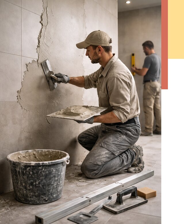 Штукатурка стен в ванной в Брянске от 4838 руб./м² — выравнивание под ключ | ОТДЕЛОЧНИК-Бнк