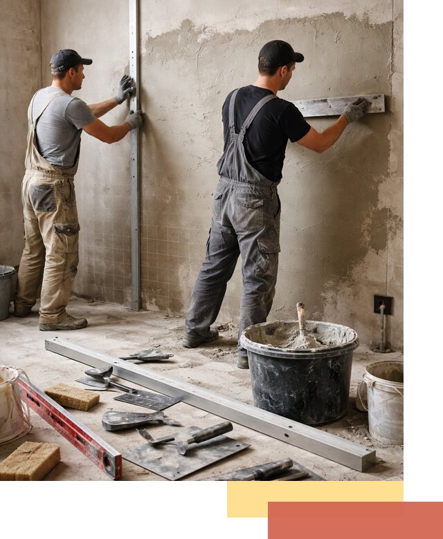 Профессиональная штукатурка стен под плитку в Брянске