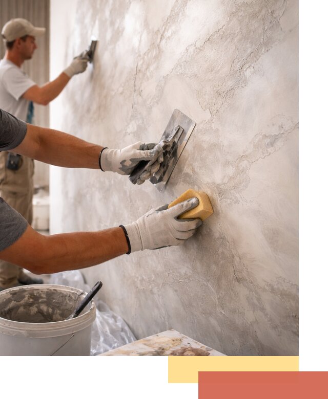 Декоративная штукатурка под мрамор в Брянске для стен и потолков