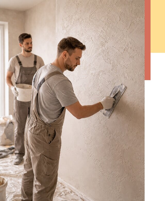 Фактурная штукатурка стен в Брянске от 4515 руб./м² — заказать под ключ | ОТДЕЛОЧНИК-Бнк