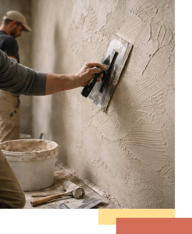 Фактурная штукатурка стен в Брянске — монтаж, отделка, реставрация