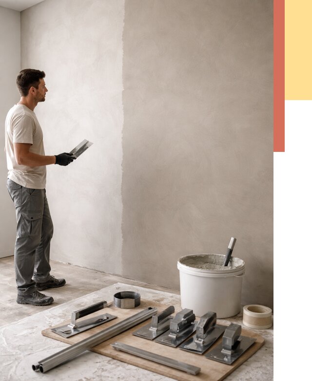 Нанесение микроцемента на стены в Брянске от 3440 руб./м2 под ключ | ОТДЕЛОЧНИК-Бнк