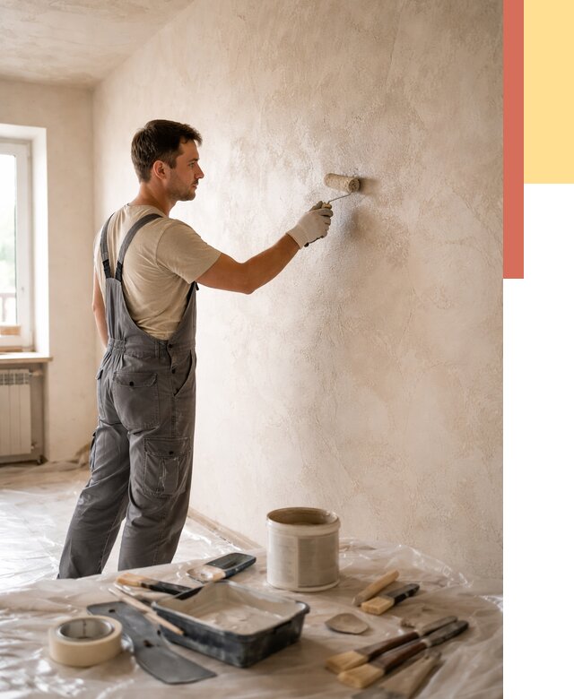 Нанесение лессирующей краски по декоративке в Брянске от 1881 руб. | ОТДЕЛОЧНИК-Бнк