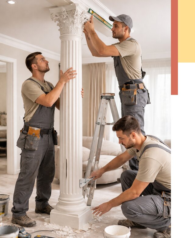 Установка декоративных колонн в Брянске от 12901 руб. под ключ | ОТДЕЛОЧНИК-Бнк