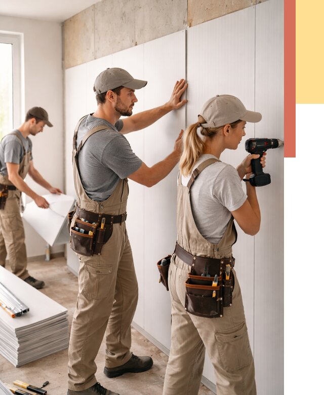 Монтаж ПВХ панелей на стены в Брянске от 484 руб/м2 — быстро и недорого | ОТДЕЛОЧНИК-Бнк