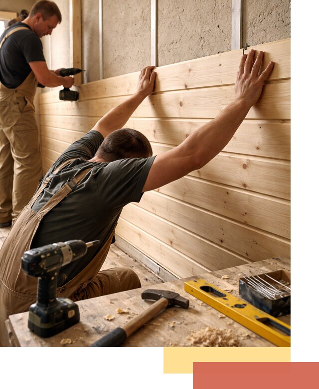 Монтаж деревянной вагонки на стены в Брянске быстро и качественно