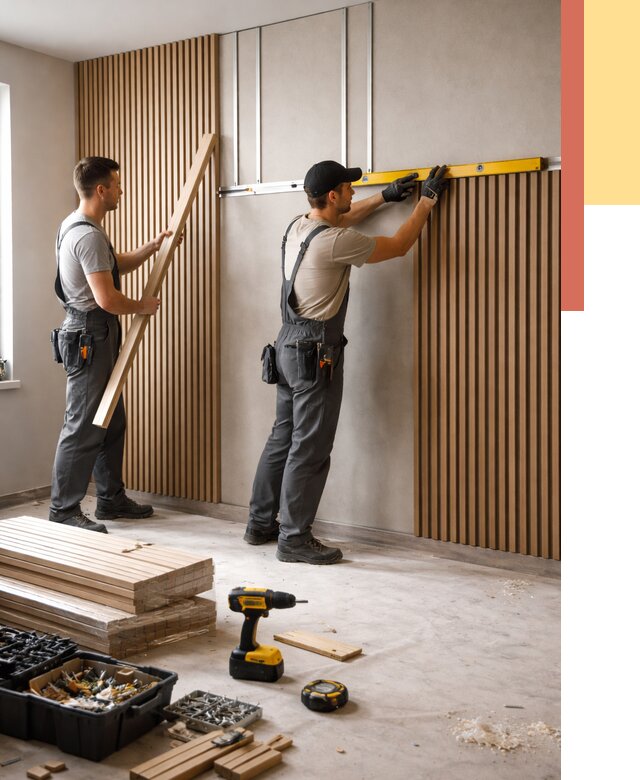 Монтаж реечных панелей на стены в Брянске от 1290 руб. — быстро и недорого | ОТДЕЛОЧНИК-Бнк