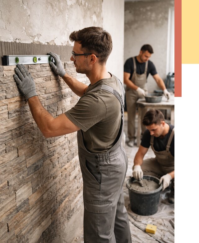 Монтаж искусственного камня в Брянске от 4838 руб. под ключ | ОТДЕЛОЧНИК-Бнк