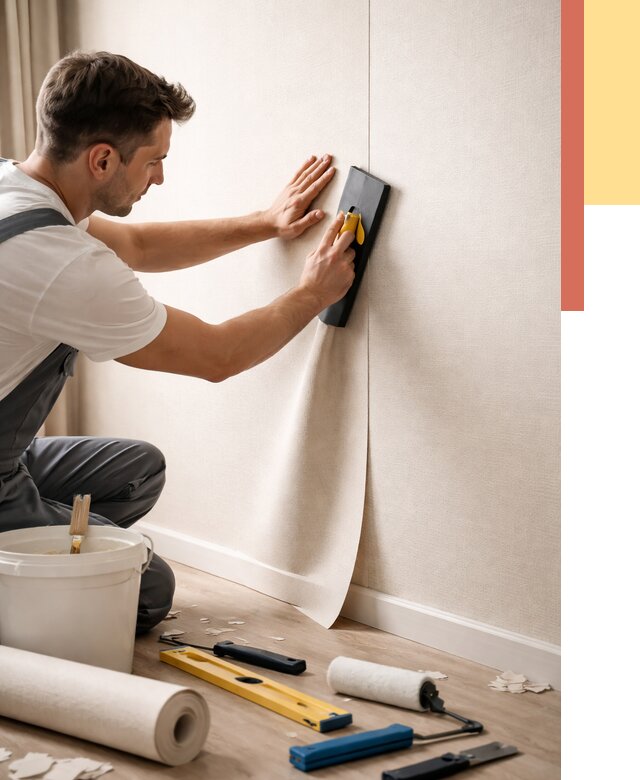 Поклейка виниловых обоев в Брянске от 4838 руб. | Быстро и недорого — ОТДЕЛОЧНИК-Бнк