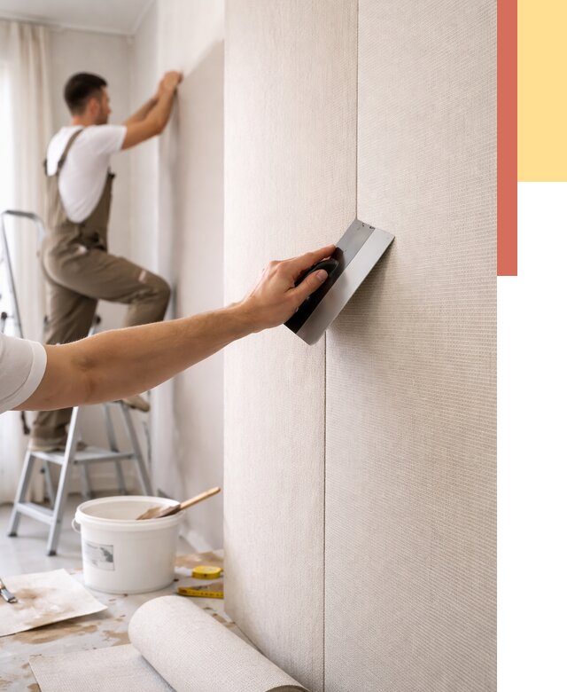 Поклейка текстильных обоев в Брянске от 4838 руб. под ключ | ОТДЕЛОЧНИК-Бнк