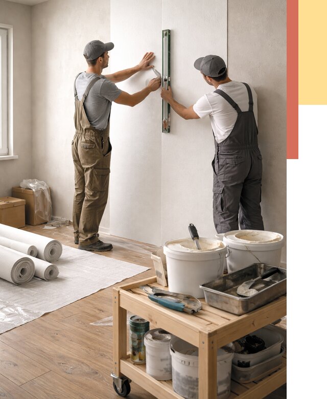 Поклейка стеклообоев в Брянске от 6988 руб. за м2 — быстро и недорого | ОТДЕЛОЧНИК-Бнк