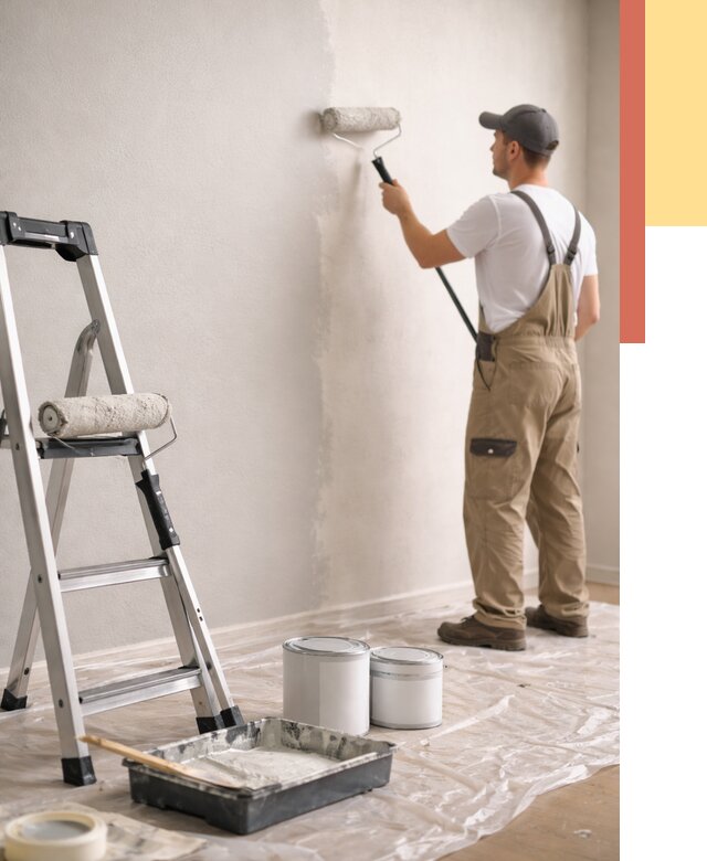 Покраска стен латексной краской в Брянске от 4838 руб. за м2 | ОТДЕЛОЧНИК-Бнк