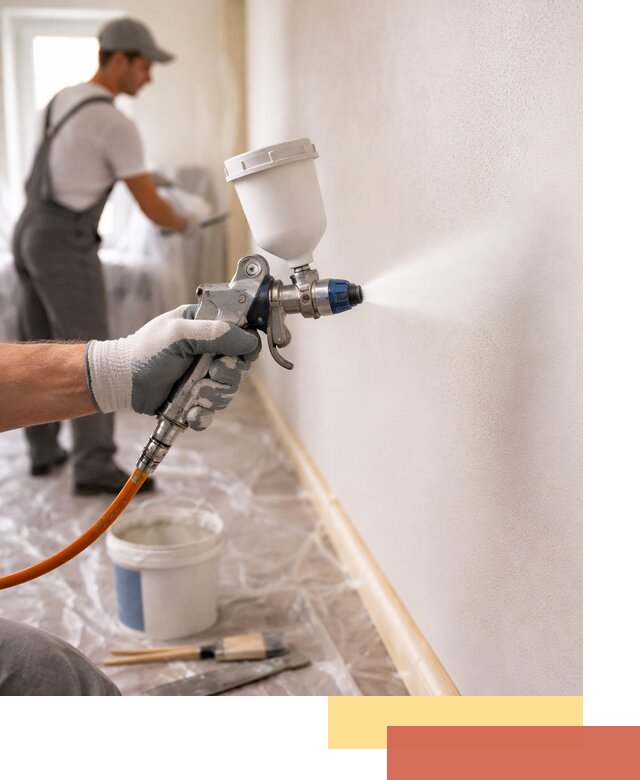 Покраска стен краскопультом в Брянске быстро и качественно