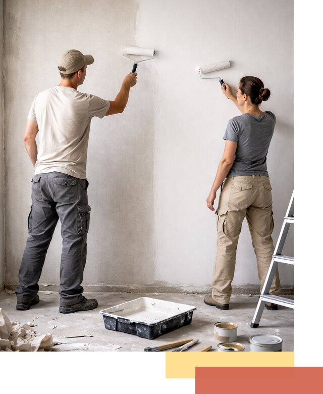 Окраска стен по стеклохолсту в Брянске качественно и долговечно