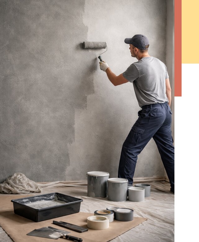 Покраска стен под бетон в Брянске от 699 руб. за м2 — быстро и недорого | ОТДЕЛОЧНИК-Бнк