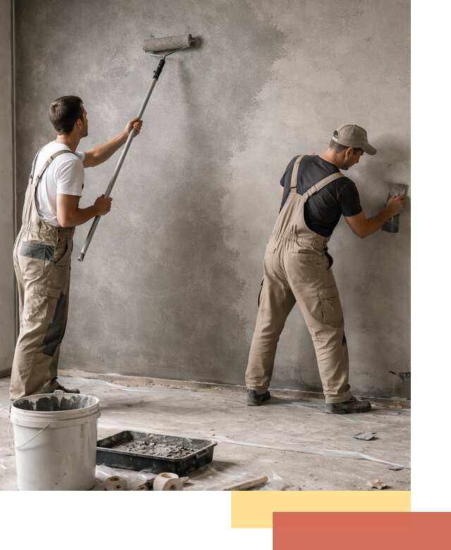 Покраска стен под бетон в Брянске профессионально и недорого