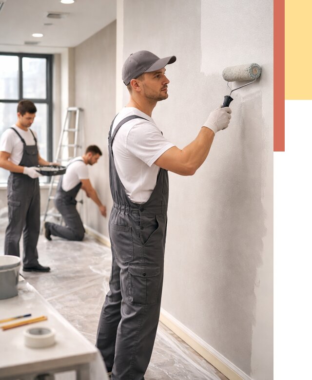 Покраска стен в офисе в Брянске от 9138 руб. — быстро и недорого | ОТДЕЛОЧНИК-Бнк