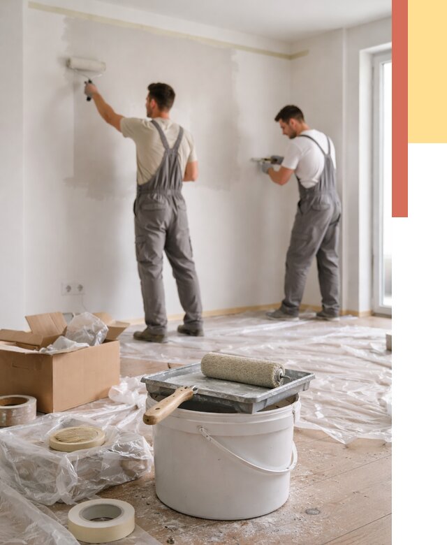 Покраска стен в квартире в Брянске от 2688 руб/м2 — быстро и недорого | ОТДЕЛОЧНИК-Бнк