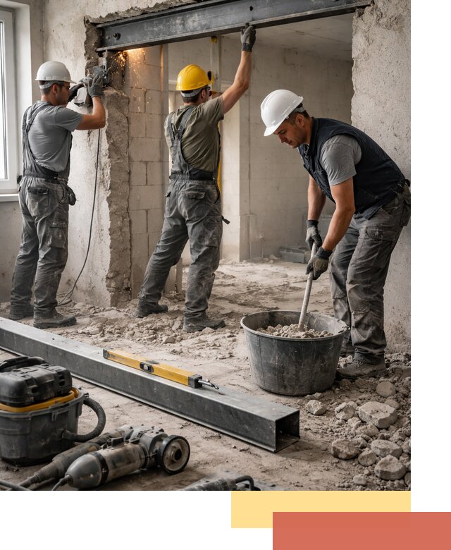 Создание проемов в стенах и несущих конструкциях в Брянске