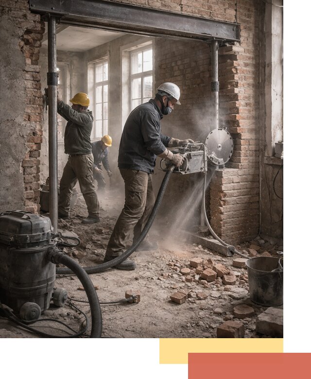 Прорезка проема в стене под дверной или оконный проем в Брянске