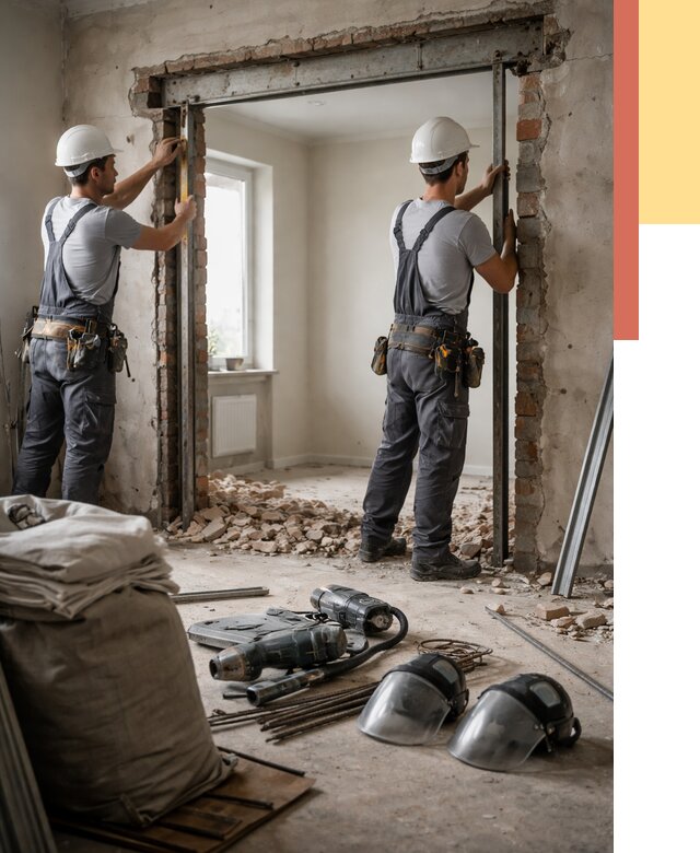 Расширение дверного проема в Брянске от 13439 руб. под ключ | ОТДЕЛОЧНИК-Бнк