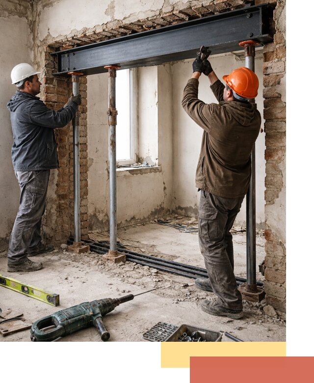 Усиление проема в стене в Брянске для расширения и безопасности