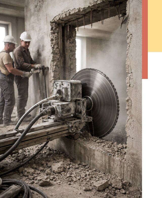 Алмазная резка проемов в Брянске от 4838 руб. быстро и недорого | ОТДЕЛОЧНИК-Бнк