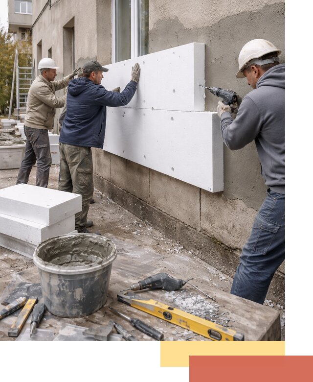 Утепление наружных стен пенопластом в Брянске