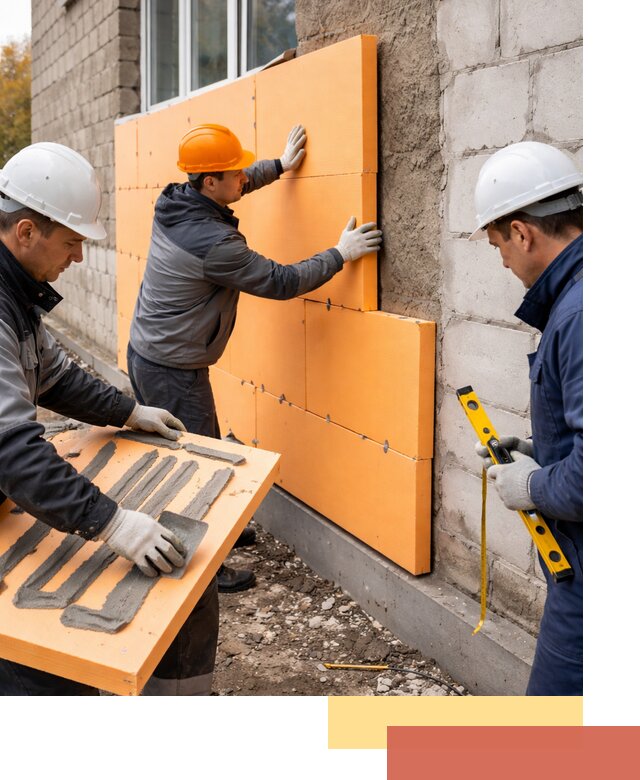 Утепление фасада пеноплексом под ключ в Брянске