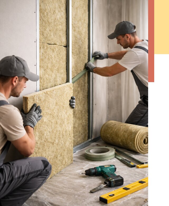 Шумоизоляция стен в Брянске под ключ от 1989 руб. | ОТДЕЛОЧНИК-Бнк