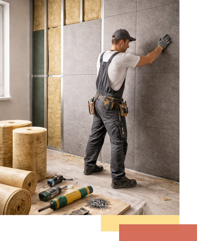 Профессиональная шумоизоляция стен в Брянске для квартиры и офиса