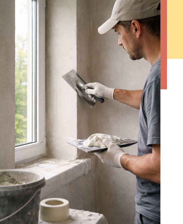 Штукатурка откосов в Брянске от 4838 руб/м² — услуги и выравнивание под ключ | ОТДЕЛОЧНИК-Бнк