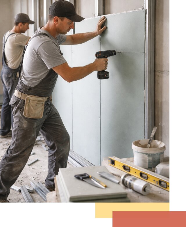 Кладка влагостойких перегородок ПГП в Брянске