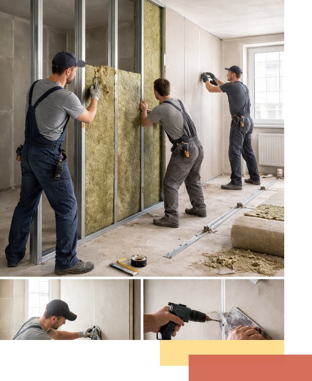 Перегородка из гипсокартона с шумоизоляцией в Брянске — монтаж под ключ