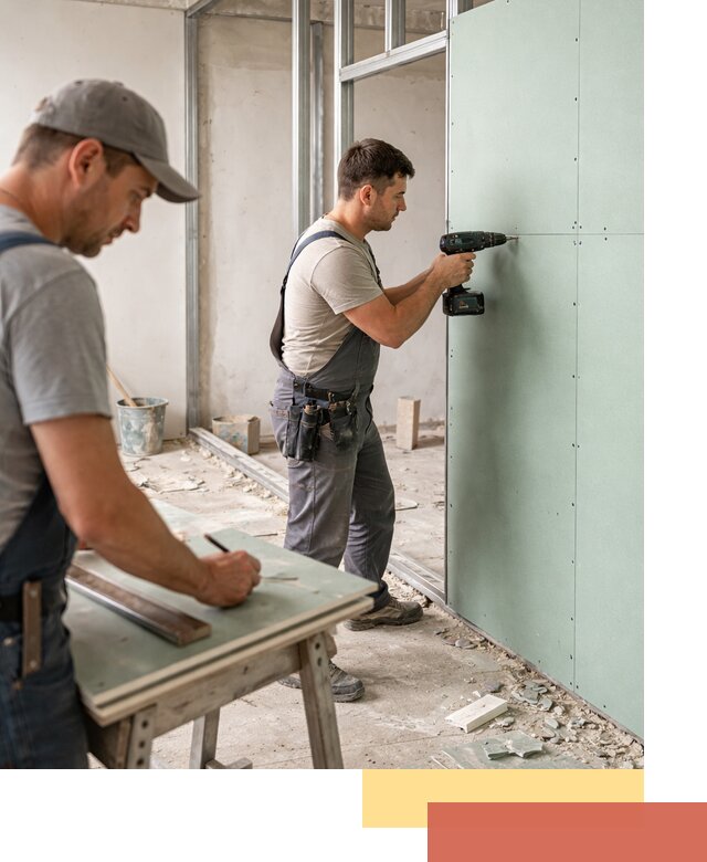 Перегородки из влагостойкого гипсокартона под ключ в Брянске