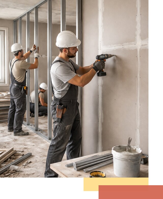 Перегородки из огнестойкого гипсокартона в Брянске под ключ