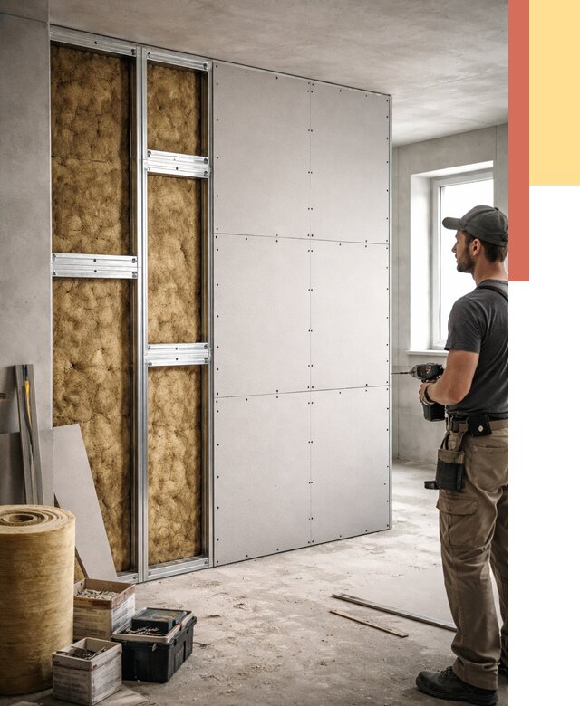 Усиленная перегородка под навеску в Брянске от 13761 руб. — монтаж под ключ | ОТДЕЛОЧНИК-Бнк