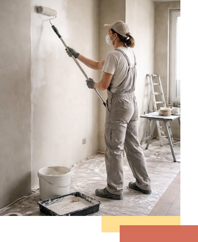 Покраска перегородок из гипсокартона в Брянске качественно и недорого