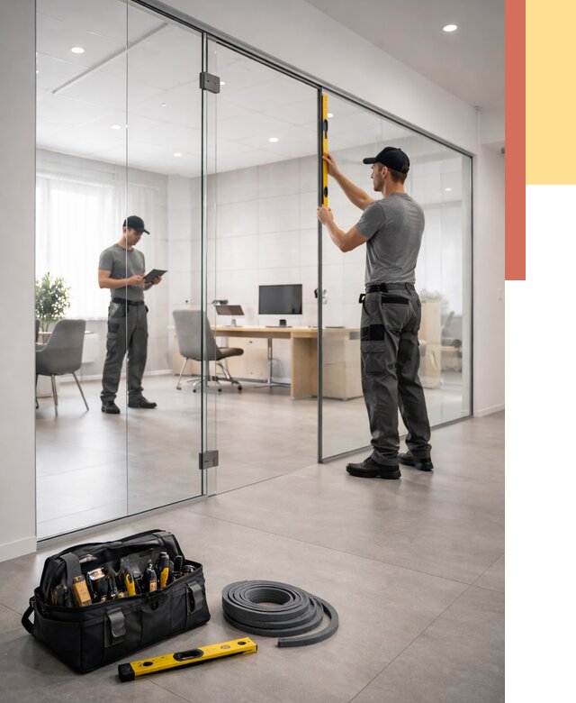 Цельностеклянные перегородки под ключ в Брянске от 10213 руб. — монтаж и цены | ОТДЕЛОЧНИК-Бнк