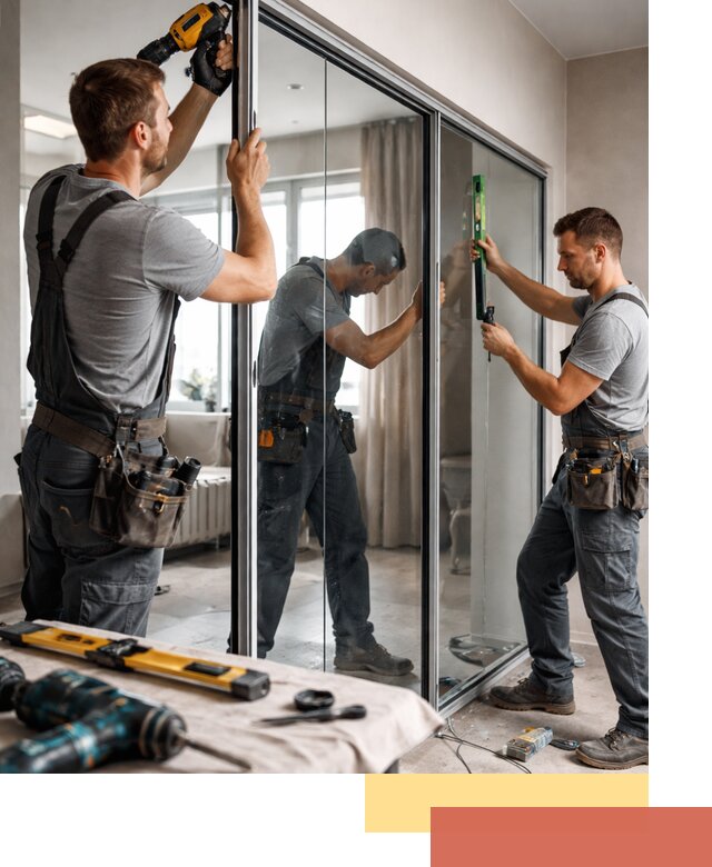 Каркасные стеклянные перегородки под ключ в Брянске